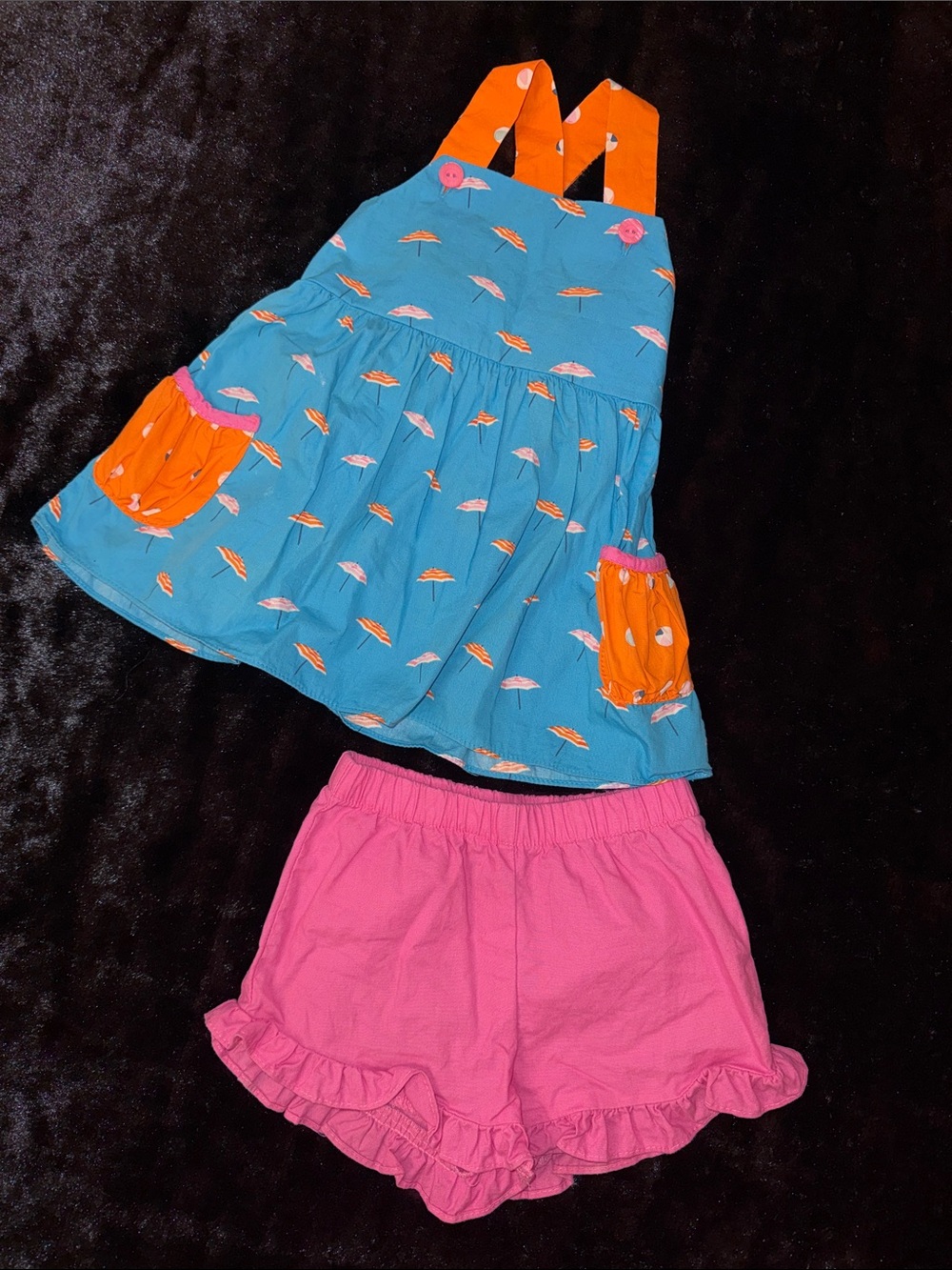 RicRac & Ruffles  Bright Pink Ruffle Shorts